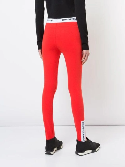 Shop Rabanne Paco  Stirrup Trousers - Red