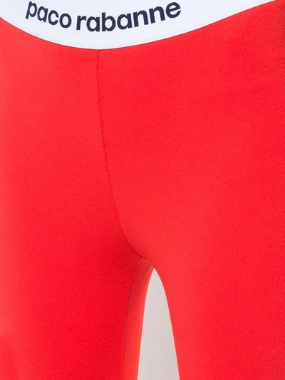 Shop Paco Rabanne Stirrup Trousers - Red
