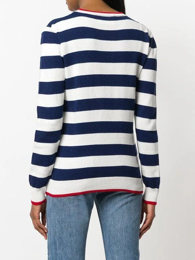Shop Alberta Ferretti Yesterday Striped Sweater In White
