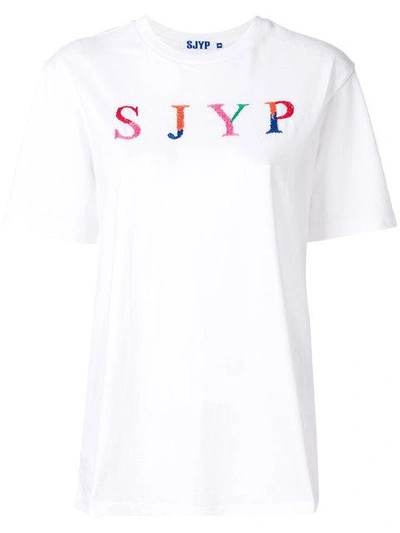 Shop Sjyp Logo Patch T