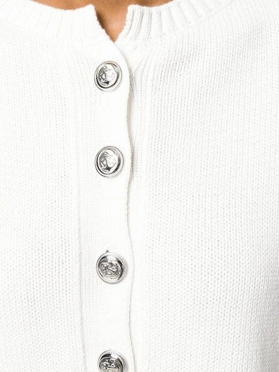 Shop Allude Buttoned Placket Jumper - White