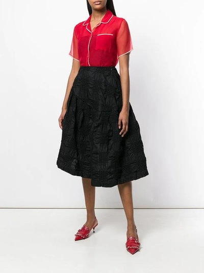 Shop Simone Rocha Cloqué Skirt In Black