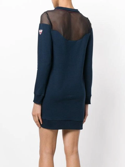 Shop Rossignol Mini Sweat Dress In Blue