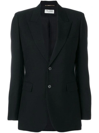 Shop Saint Laurent Single Breasted Plunge Blazer