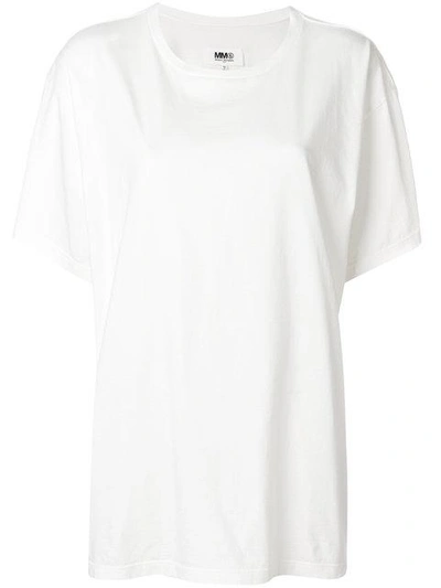 Shop Mm6 Maison Margiela Back Print T-shirt - White