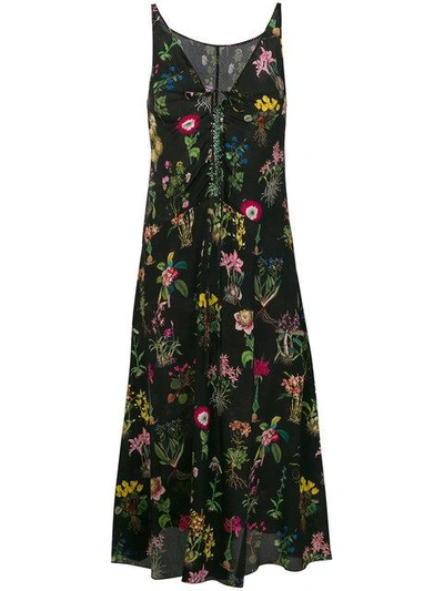 Shop N°21 Nº21 Floral Drop-waist Dress - Black