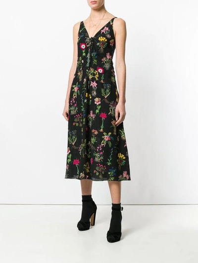 Shop N°21 Nº21 Floral Drop-waist Dress - Black