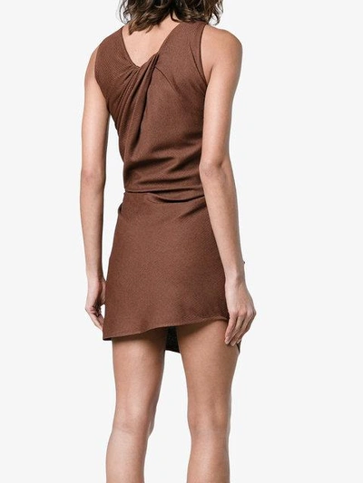Shop Jacquemus Sleeveless Draped Mini Dress