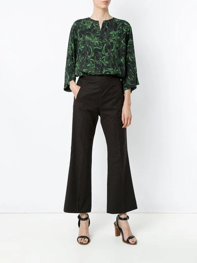 Shop Andrea Marques Foliage Print Bodysuit In Est Folhagem Verde