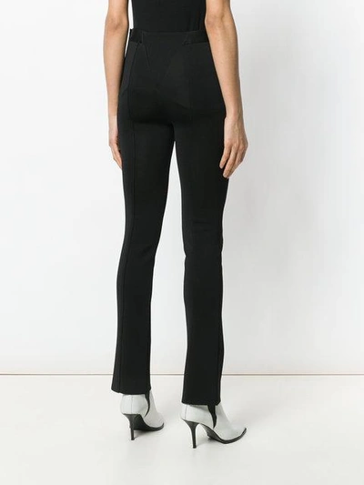 Shop Givenchy Knitted High Waist Trousers In Black