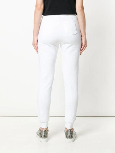 Shop Maison Kitsuné Embroidered Logo Sweat Pants In White
