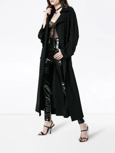 Shop Olivier Theyskens Sleeveless Sheer Silk Lace Cami Top - Black