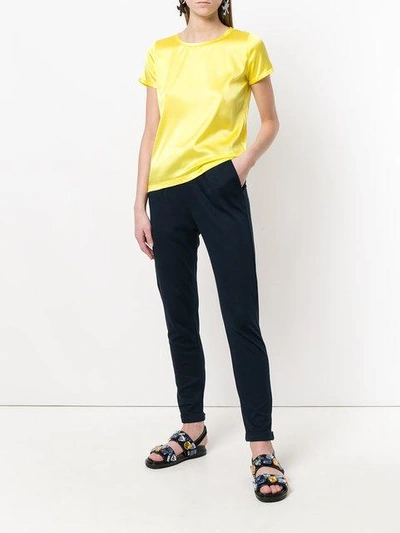 Shop Blanca Slim-fit Track Trousers In Blue