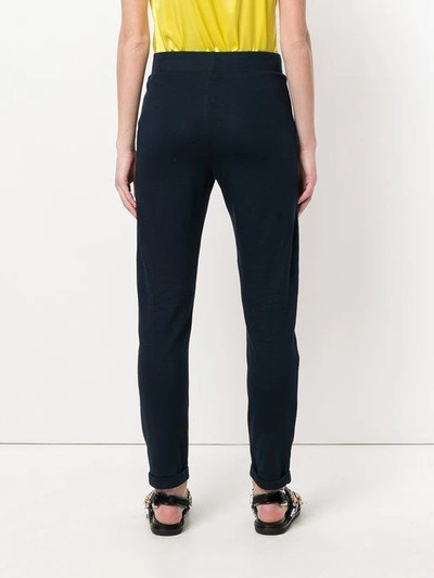 Shop Blanca Slim-fit Track Trousers In Blue