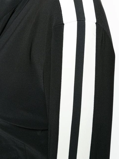 striped sleeve zip-up