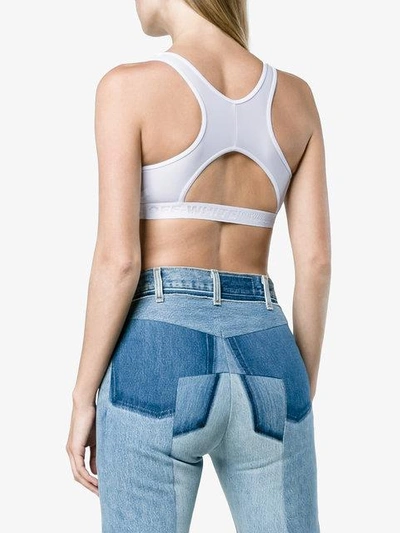 Shop Off-white Sleeveless Scoop Neck Crop Top In White