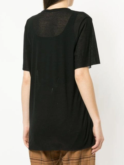 Shop Matin Basic Plain T-shirt - Black
