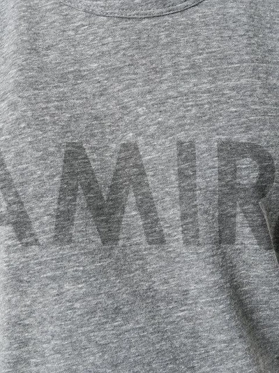 Shop Amiri Logo Print T-shirt - Grey