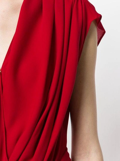 Shop Magda Butrym Tie Waist Diablo Wrap Dress In Red