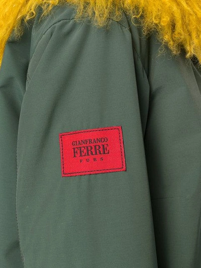 Shop Gianfranco Ferre Vintage Fur Trim Parka In Green