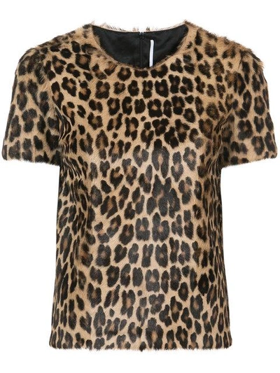 Shop Rosetta Getty Leopard Print T-shirt - Brown