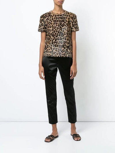 Shop Rosetta Getty Leopard Print T-shirt - Brown