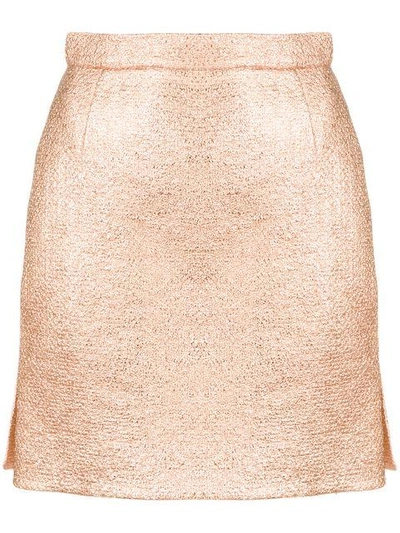 Shop Carven Mini Skirt In Metallic
