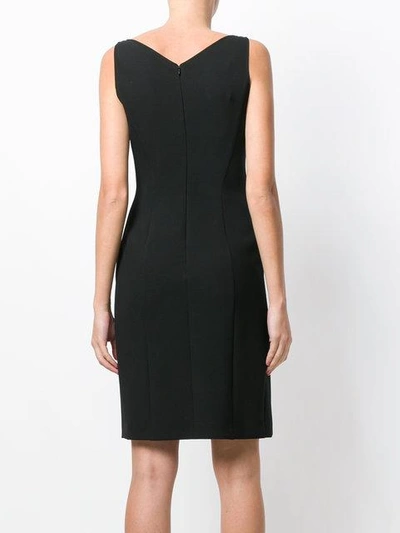 Shop Versace Lace Insert Dress In Black