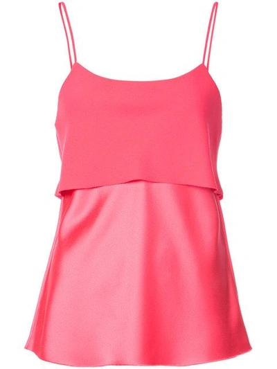 Shop Dion Lee Layered Slip Top In Pink & Purple
