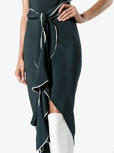 Shop Kitx Asymmetric Draped Cutout Dress