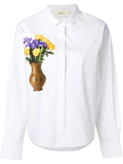 Shop Ports 1961 Floral-print Shirt - White