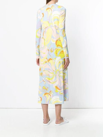 Shop Emilio Pucci Designer Print Dress In Multicolour