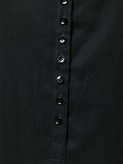 Saint Laurent Stand-collar Cotton-voile Shirt In Black