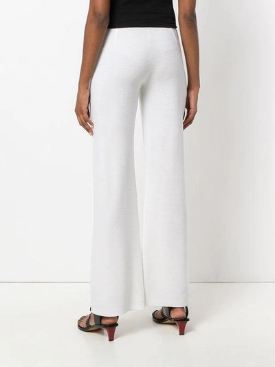 Shop Max Mara Straight-cut Trousers - White