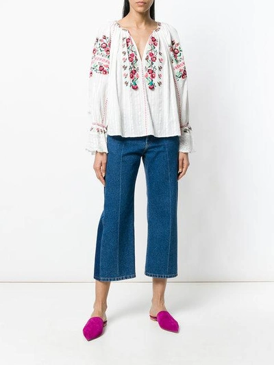 Shop Ulla Johnson Floral Embroidered Blouse