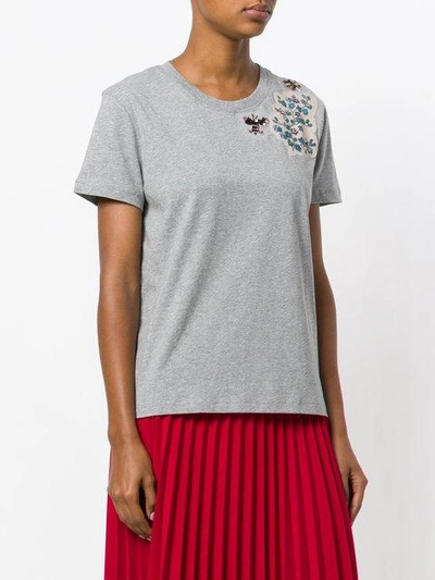 Shop Red Valentino Bug Patch T In Grey