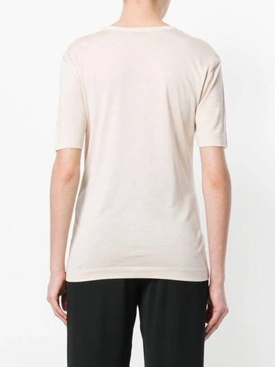 Shop Joseph V-neck T-shirt - Nude & Neutrals