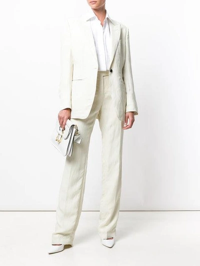 Shop Tom Ford Tailored Straight-leg Trousers In White