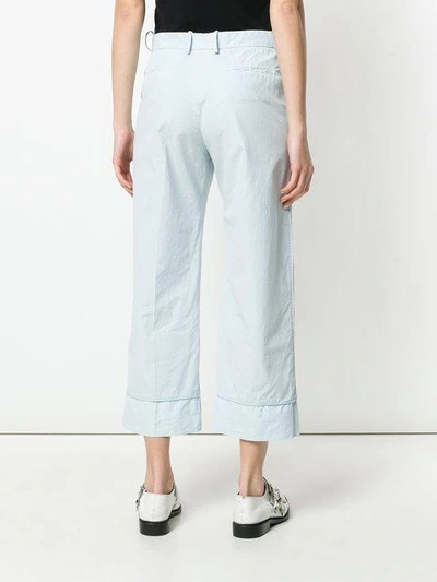 Shop The Gigi Cropped Trousers  In Blue