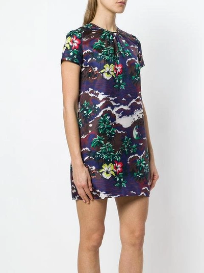 Dsquared2 Short Printed Dress In Purple