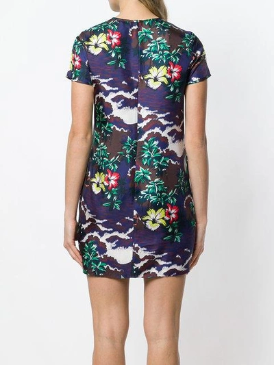 Shop Dsquared2 Short Printed Dress In Purple