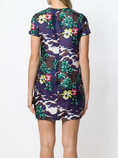 Dsquared2 Short Printed Dress In Purple
