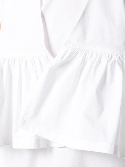Shop Msgm Ruffled Mini Dress - White