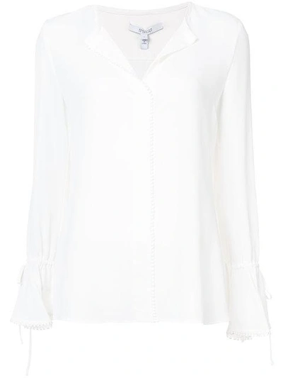Shop Derek Lam 10 Crosby Bell-sleeved Button Blouse - White