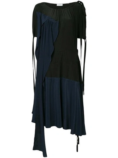 Shop Jw Anderson Color Block Dress In Black