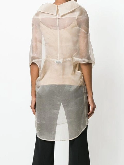 Shop Balossa Transparent Deconstructed Shirt In Neutrals