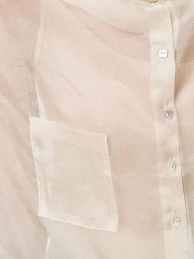Shop Balossa Transparent Deconstructed Shirt In Neutrals