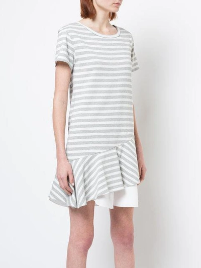 Shop Kinly Striped T-shirt Dress - Grey