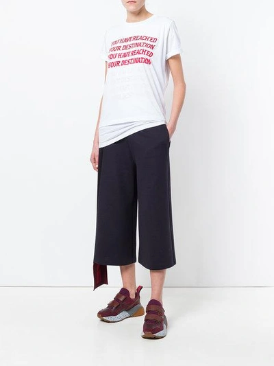 Shop Stella Mccartney Cropped Flared Trousers In Blue