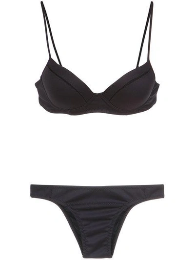 Shop Amir Slama Bikini Set In Black